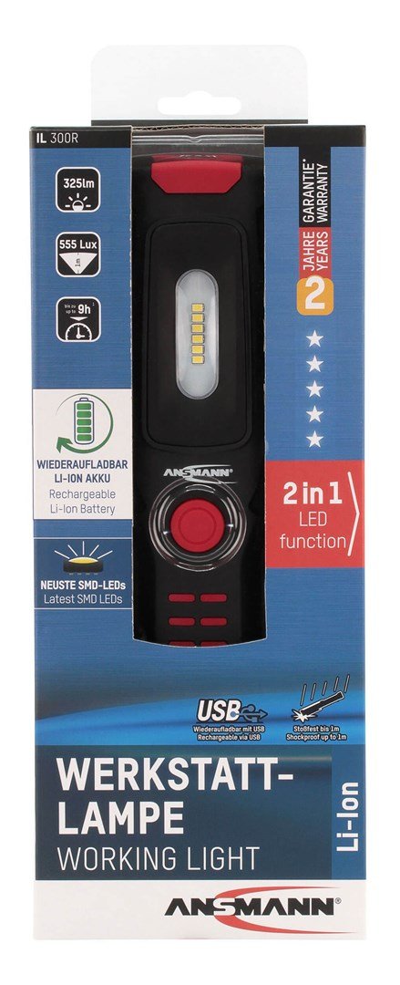 Ansmann IL300R Sort Hnd lommelygte LED #3