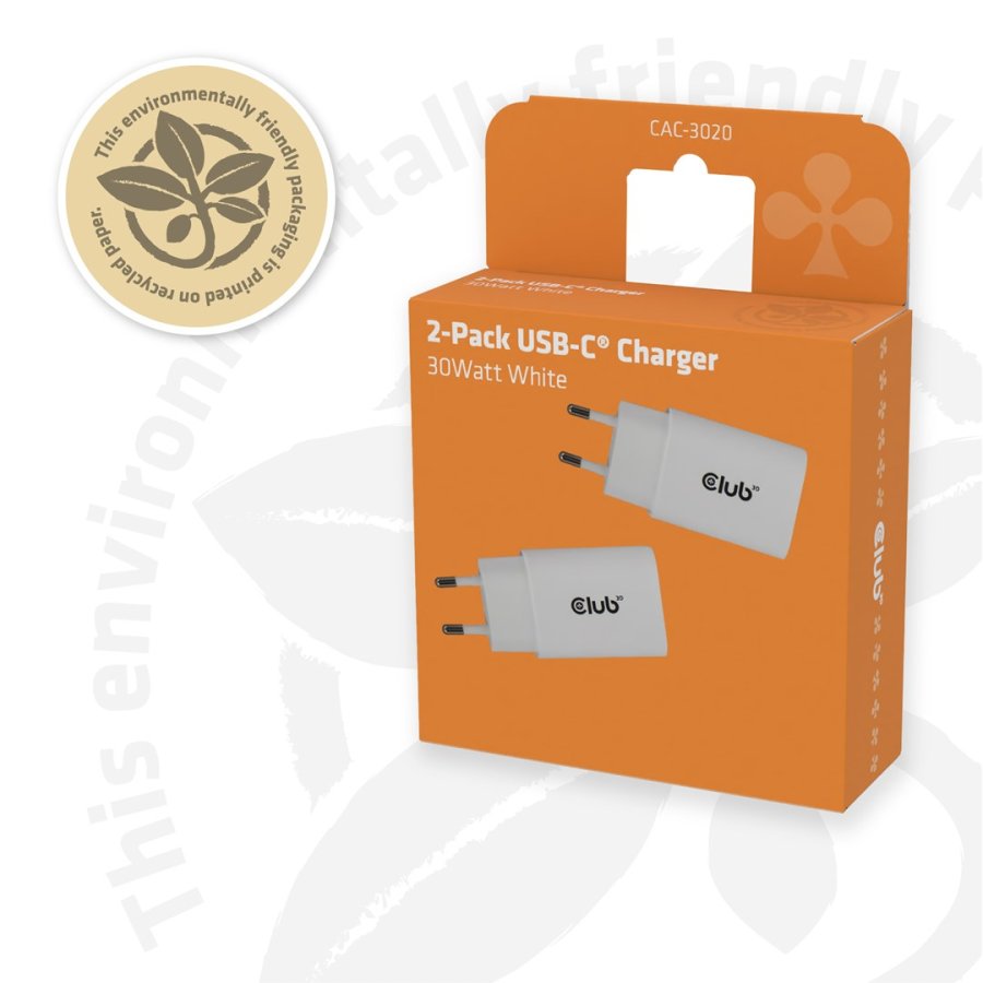 CLUB3D CAC-3020 oplader til mobil enhed Smartphone, Universel Hvid Vekselstr�m Hurtig opladning Indend�rs #11