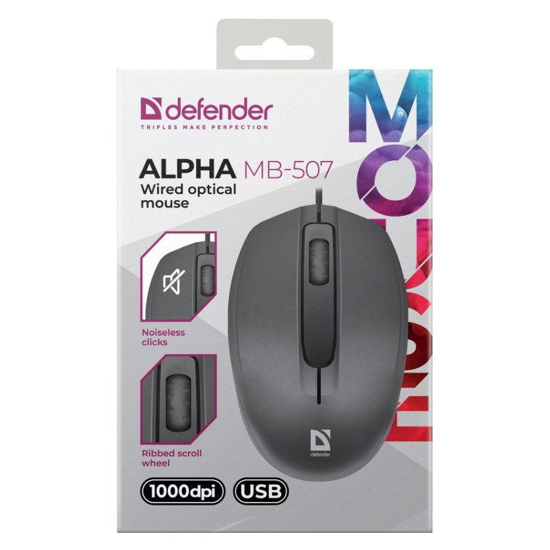 DEFENDER COMPUTERMUS ALPHA MB-507 OPTICAL 1000dpi 3P SORT SILENT CLICK #5