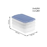 ROTHO Rondo Horizon blue - beholder til opbevaring af mad - 2 x 0,75l, 1 x 1,35l #2