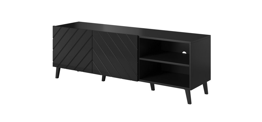 RTV-skab ABETO 150x42x52 sort blankt #4