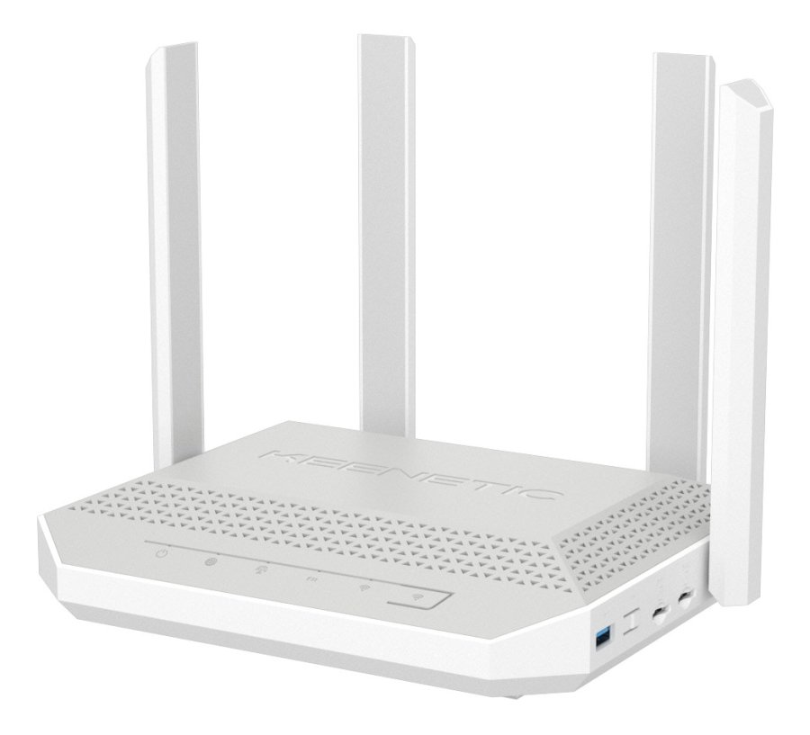 Keenetic Hero 4G+ (KN-2312) tr�dl�s router Gigabit Ethernet Dual-band (2,4 GHz / 5 GHz) Gr�, Hvid #1