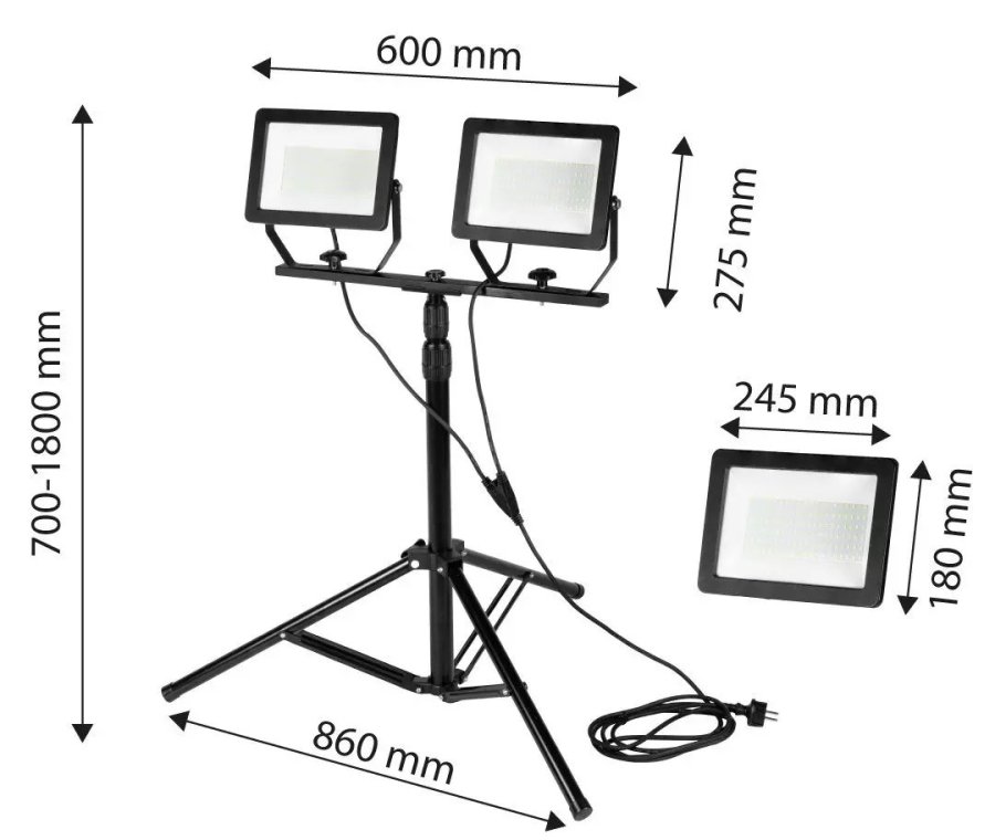 Dobbelt spotlight 2x100W SMD LED 2 x 8500lm #10