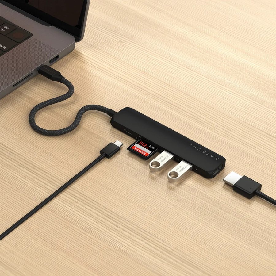 Satechi ST-P6SK interface hub USB Type-C 10000 Mbit/s Sort #7