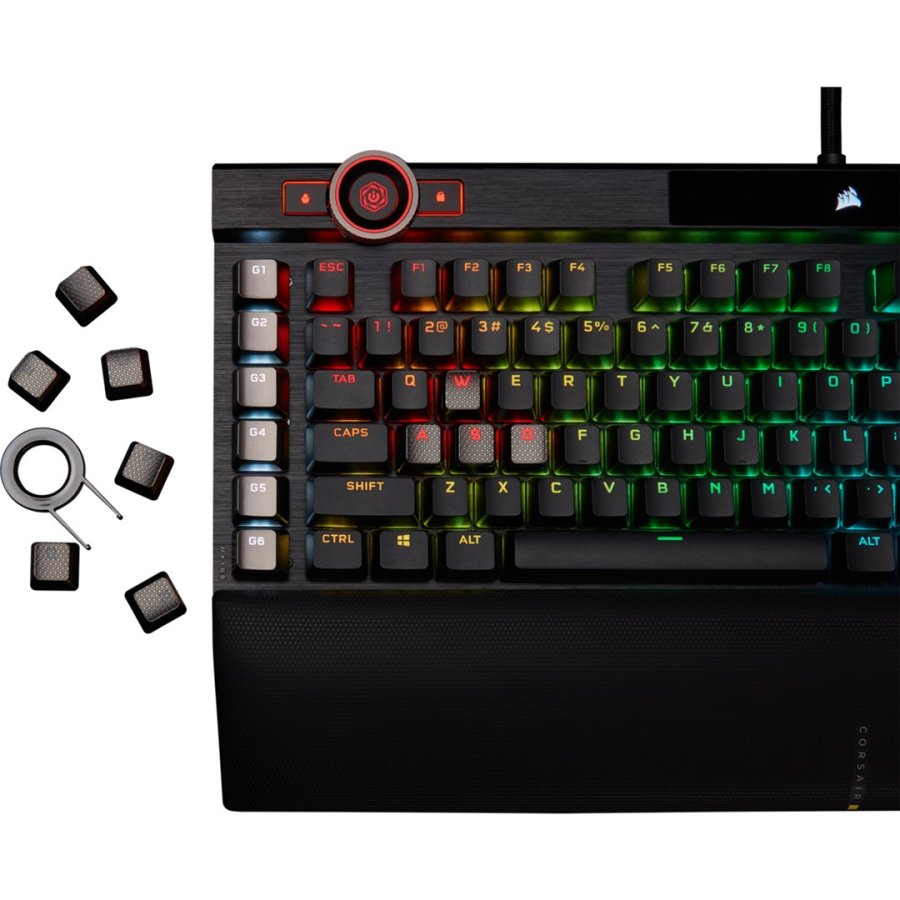Corsair K100 RGB Optical-Mechanical Gaming tastatur Spil USB QWERTZ Tysk Sort #8