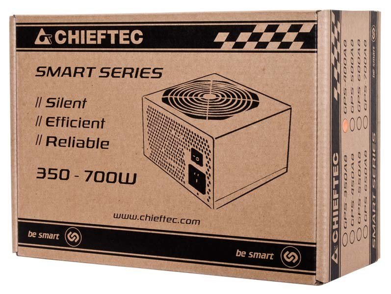 Chieftec Smart GPS-400A8 enhed til str�mforsyning 400 W 20+4 pin ATX ATX Sort #6