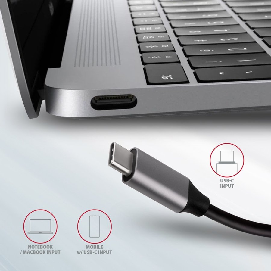 Axagon HMC-6M2 dockingstation Ledningsfrt USB 3.2 Gen 1 (3.1 Gen 1) Type-C Aluminium #6