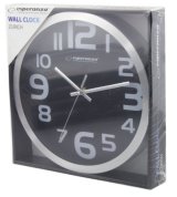 Esperanza EHC013K Wall Clock - Zurich - Black Kvartsur Oval Sort, Hvid #4