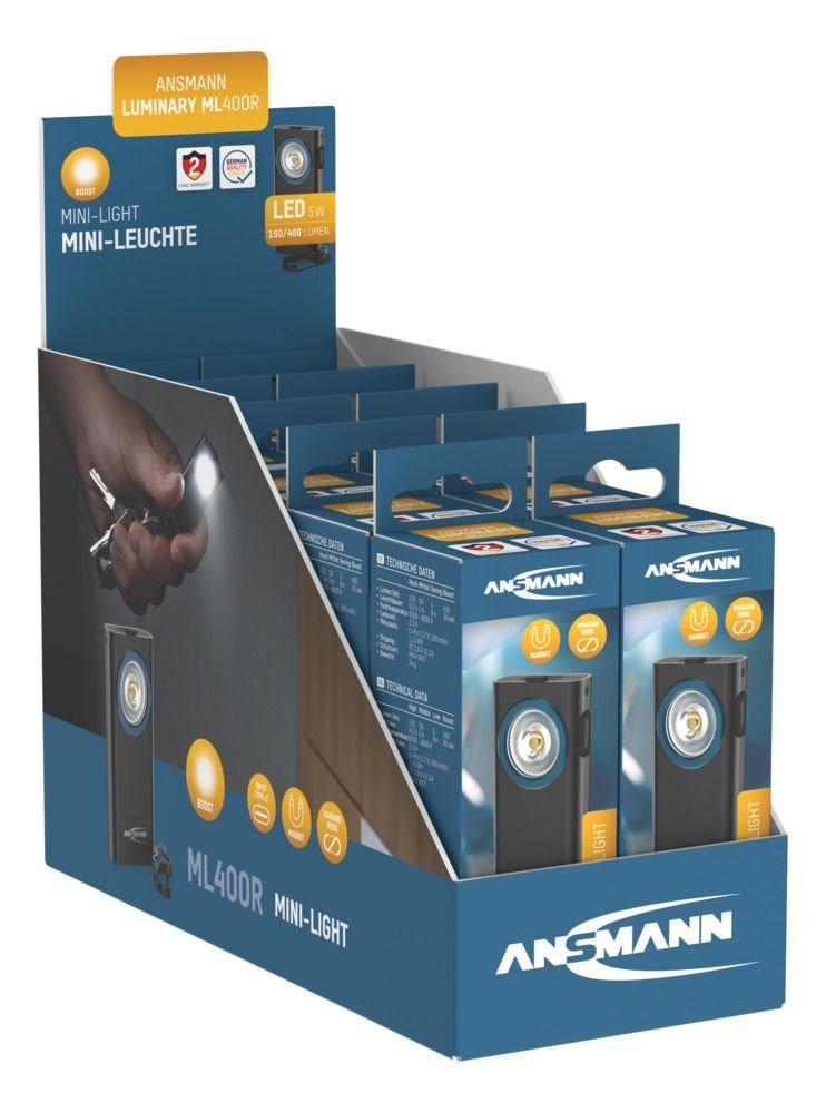 Ansmann ML400R Sort Nglering med lommelygte LED #11