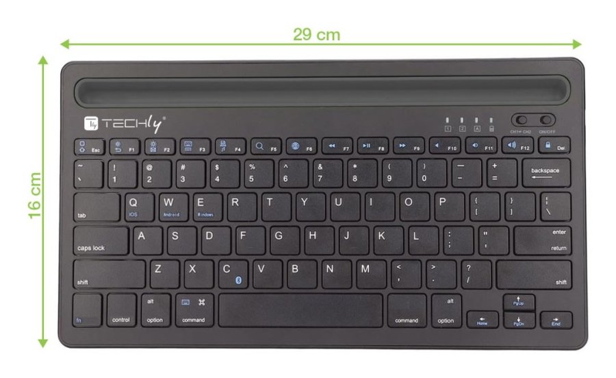 Techly ICTBK102U tastatur Universel Bluetooth QWERTY Engelsk Sort #12