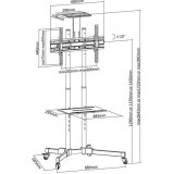 Techly ICA-TR16T skrmbeslag til skiltning 177,8 cm (70
