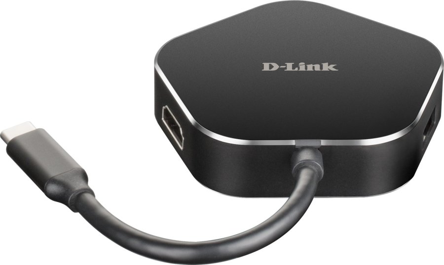 D-Link DUB-M420 Ledningsfrt Thunderbolt 3 Aluminium, Sort #1