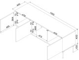 Cama RTV 3D TRESSE skab 150x40x55 mat grn #4