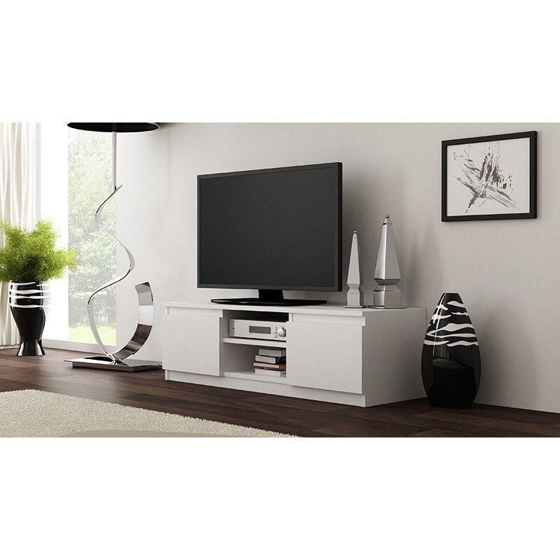 Topeshop RTV120 BIEL TV stativ & underholdningscenter 2 hylder #4