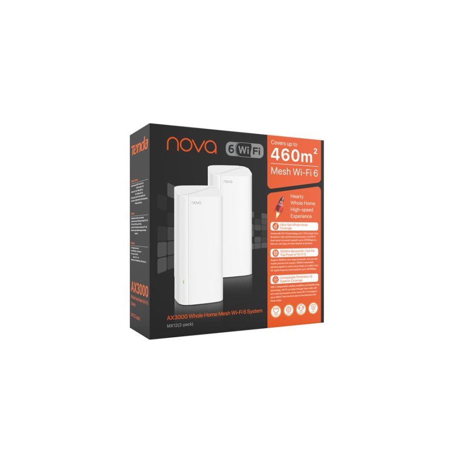 Tenda MX12 Dual-band (2,4 GHz / 5 GHz) Wi-Fi 6 (802.11ax) Hvid 3 Intern #4