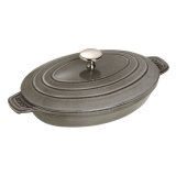 Oval baking dish with lid Staub - Graphite #4