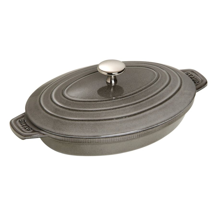 Oval baking dish with lid Staub - Graphite #4
