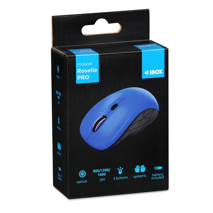 iBOX i009W Rosella trdls optisk mus, bl #9