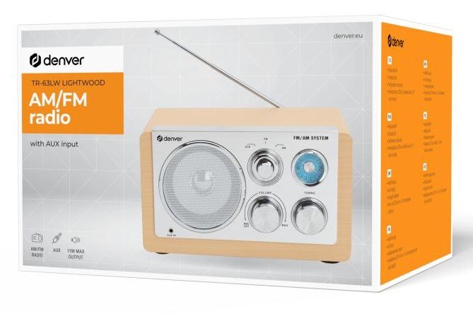 Denver TR-63LW radio Personligt Analog Bamboo, Slv #9