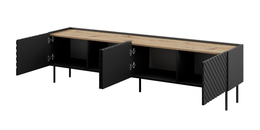 4D RTV-skab ONDA 200x40x35-54 sort (stende eller vgmonteret) #2