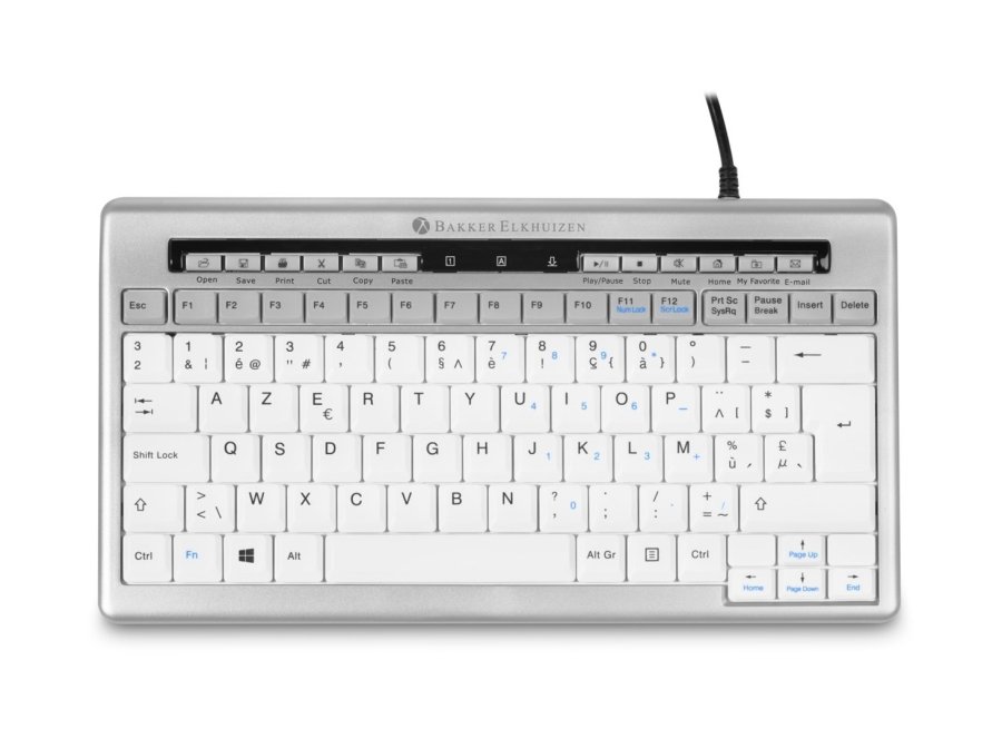 BakkerElkhuizen S-board 840 tastatur Kontor USB QWERTY UK engelsk Lys gr�, Hvid #1