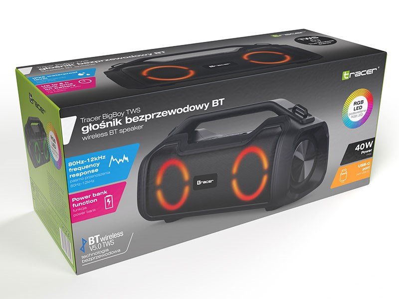 Brbare Bluetooth-hjttalere Tracer BigBoy Sort 40 W #9