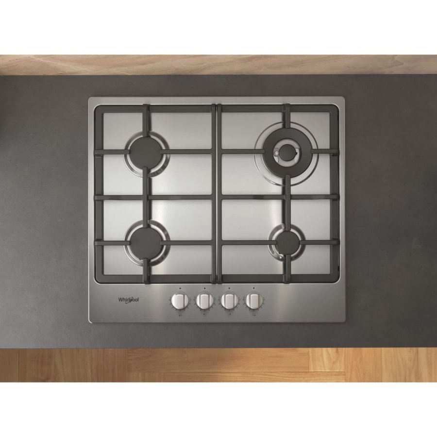 Whirlpool TGML 661 IX R Rustfrit st�l Indbygget 58 cm Gaskomfur 4 zone(s) #7