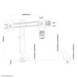Neomounts FPMA-D860DBLACK skrmbeslag og -stativer 68,6 cm (27