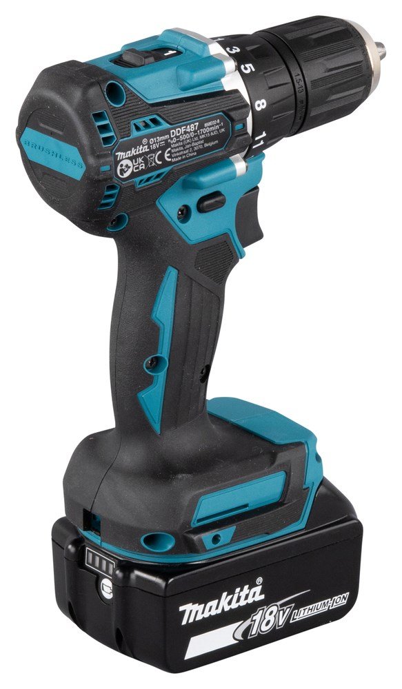 Makita DDF487RAJ elektrisk skruetrkker & slagbor 1700 rpm Sort, Grn #6
