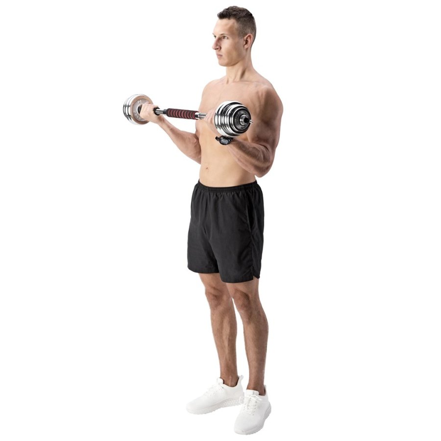 Farvede vgtstnger med vgtstangsfunktion i etui HMS SKC20 2 x 10 kg #19