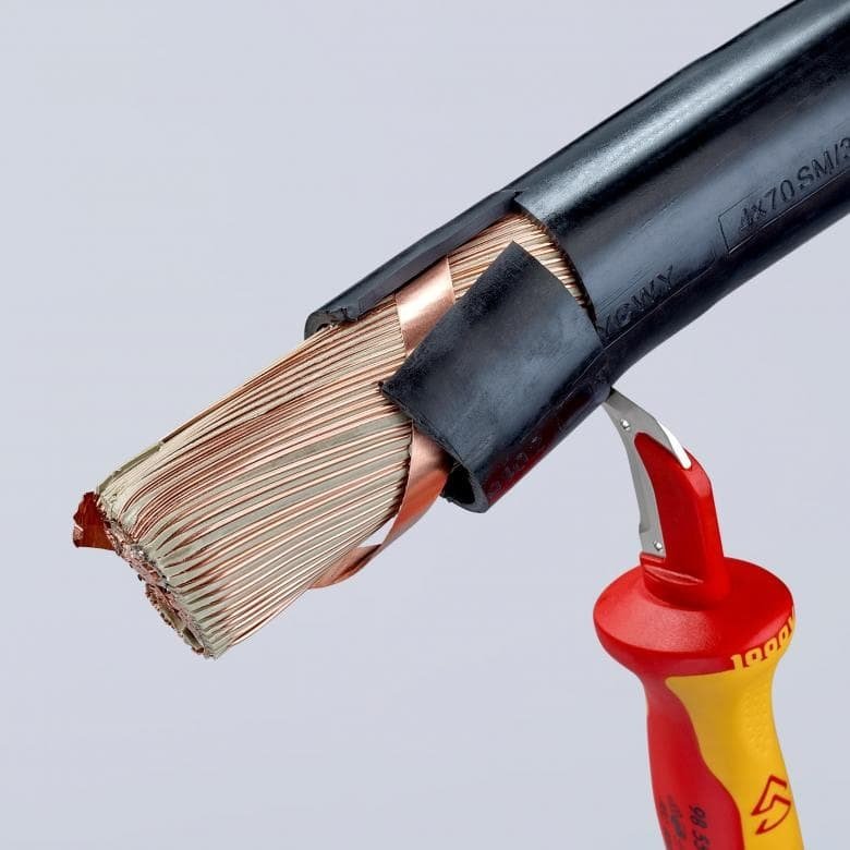 Knipex 98 55 SB hobbykniv Rd, Gul Fast klingekniv #7