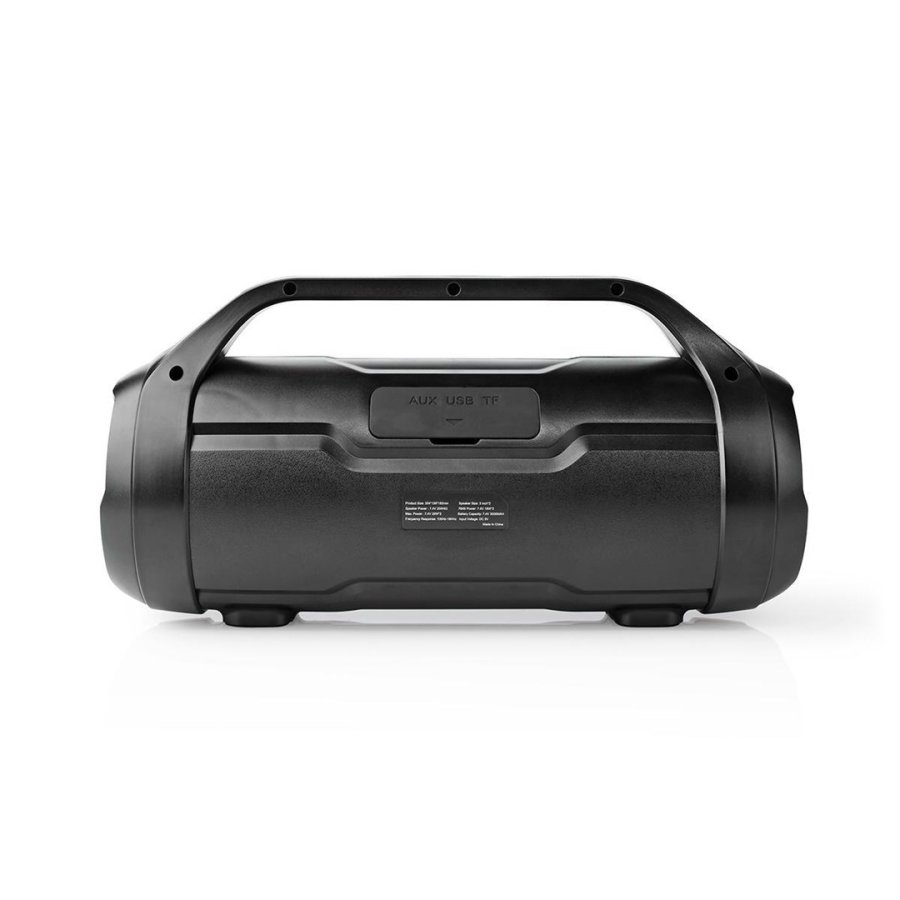 Bluetooth Party Boombox | 6 timer | 2.0 | 120 W | Medieafspilning: AUX / Micro SD / USB | IPX5 | Kan parres | Brehndtag | Fest lys | Sort #4