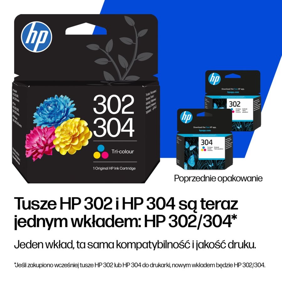 HP Original 302/304-bl�kpatron, sort #5
