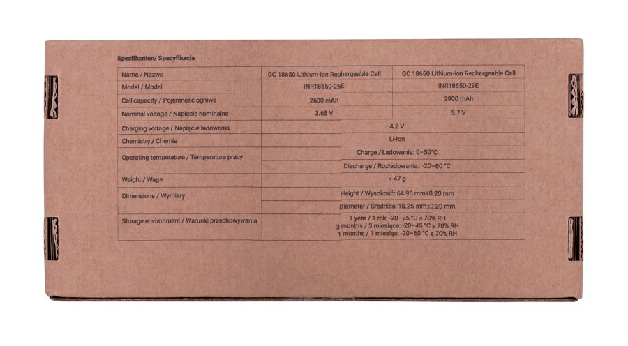 Green Cell 50GC18650NMC26 husholdningsbatteri Genopladeligt batteri 18650 Lithium-Ion (Li-Ion) #4