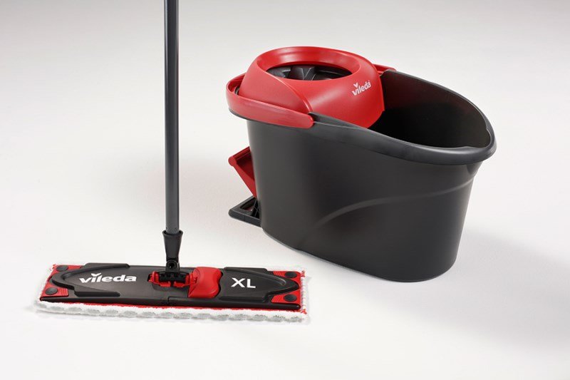 Mop with Bucket Vileda Ultramat Turbo XL Sort Rd Mikrofiber #3
