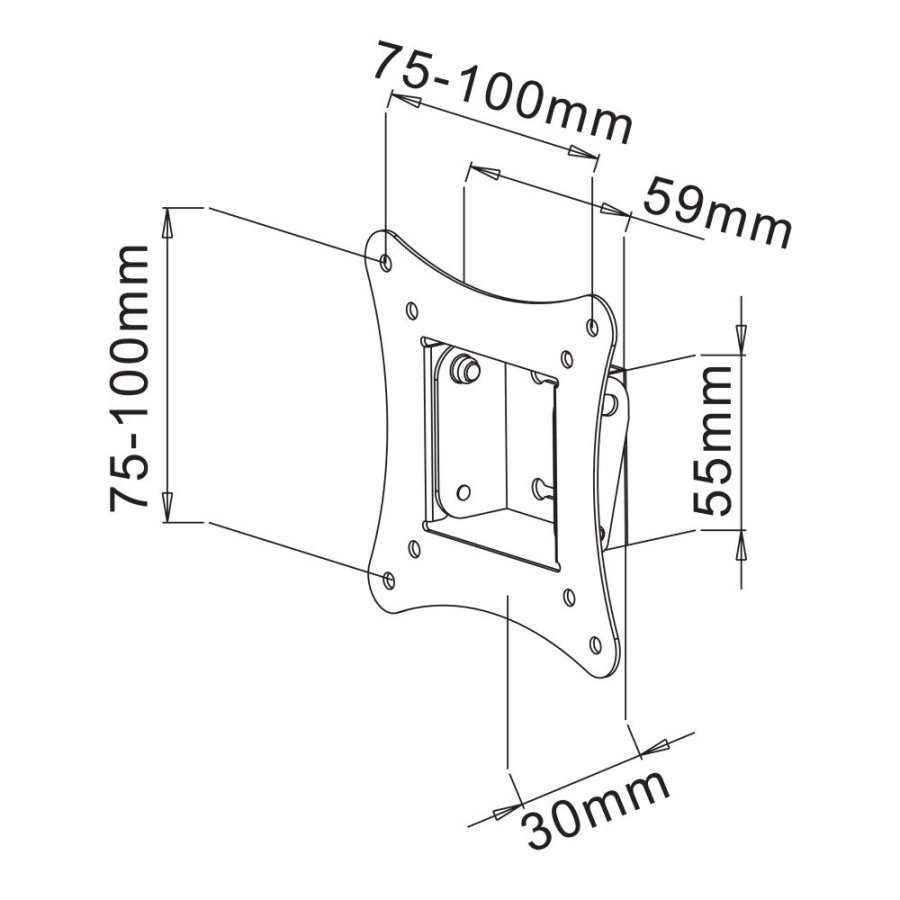 Techly ICA-LCD-900 76,2 cm (30