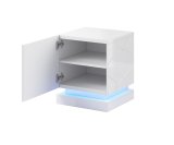 QIU sengebord 2 stk. 46x41,5x53 cm hvid blank/hvid blank #2