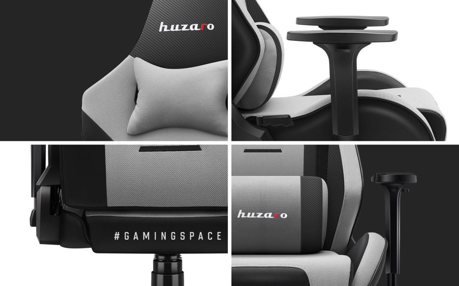 Gaming-stol - Huzaro Force 7.6 Grey #4