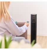 MPM MWP-26/C gulvst�ende s�jleventilator, 3-trins regulering af luftstr�mmen, meget st�jsvag drift, fjernbetjening, sort #5