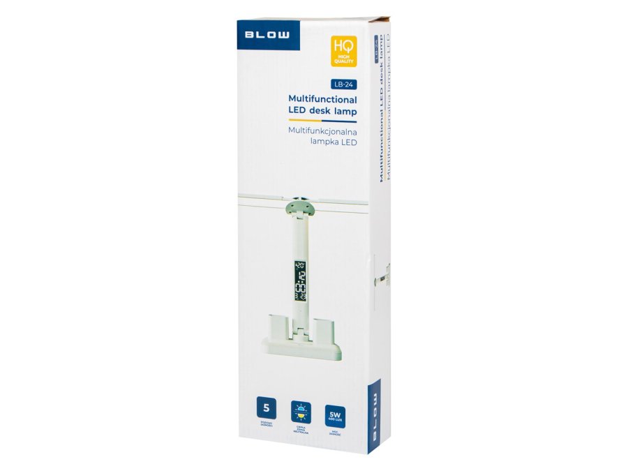 LB-24 LED skrivebordslampe med ur #5