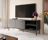 ABETO RTV-skab p sort stlramme 150x42x60 cm grafit/blank grafit #2
