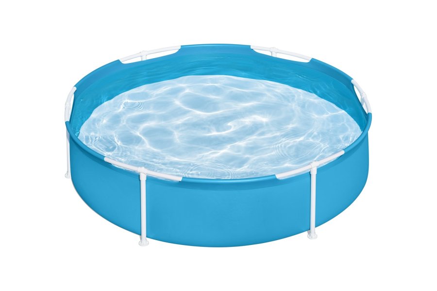 Bestway 56283 / 24 swimmingpool til over jorden Indrammet pool Rund Bl� #5
