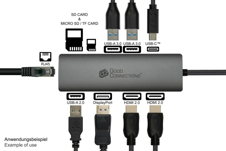 Alcasa HUB-C001A interface hub USB Type-C 5000 Mbit/s Anthracit #5