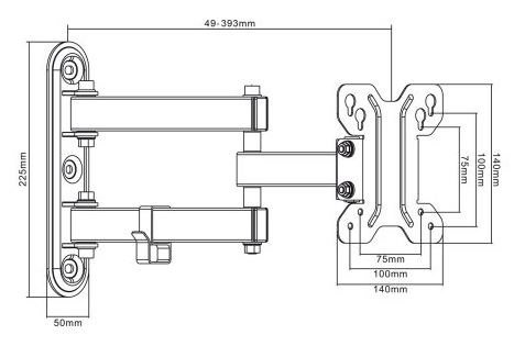 Maclean MC-740 TV-holder til 13-23