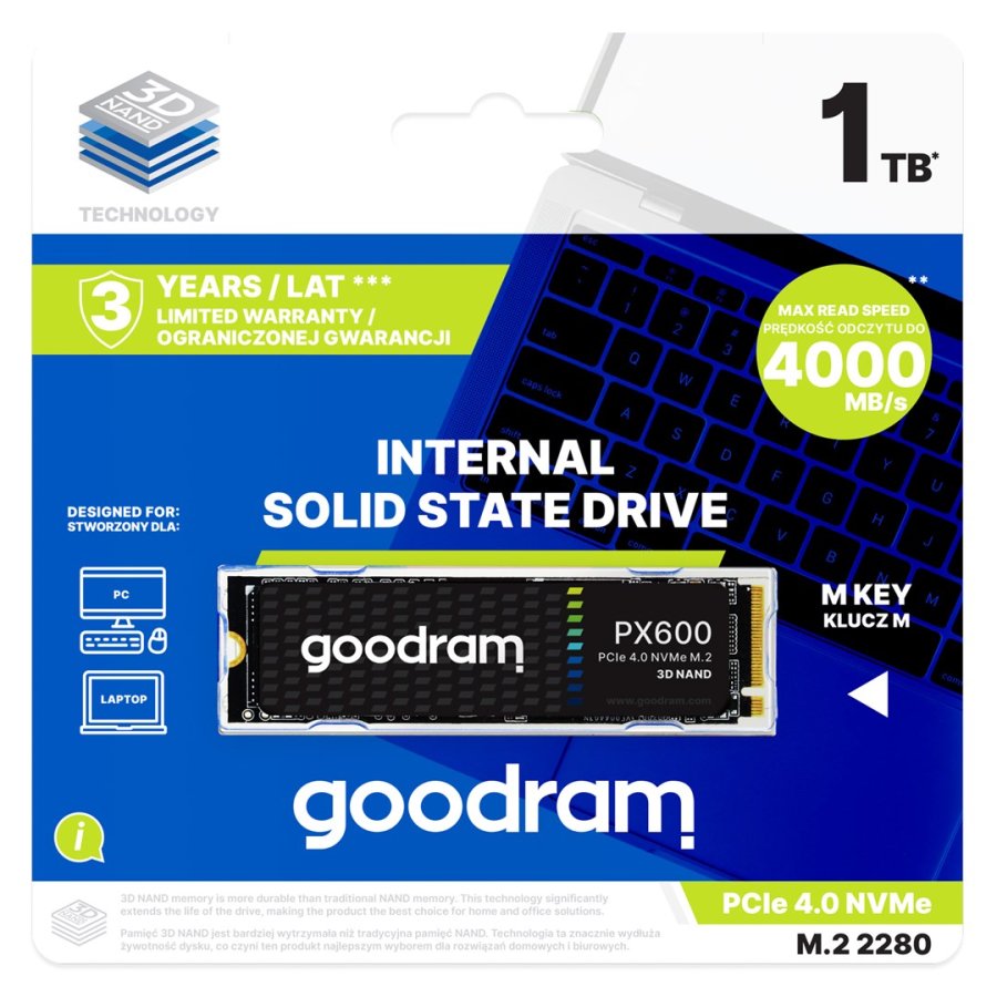 Goodram SSDPR-PX600-500-80 intern solid state drev 500 GB M.2 PCI Express 4.0 NVMe 3D NAND #3