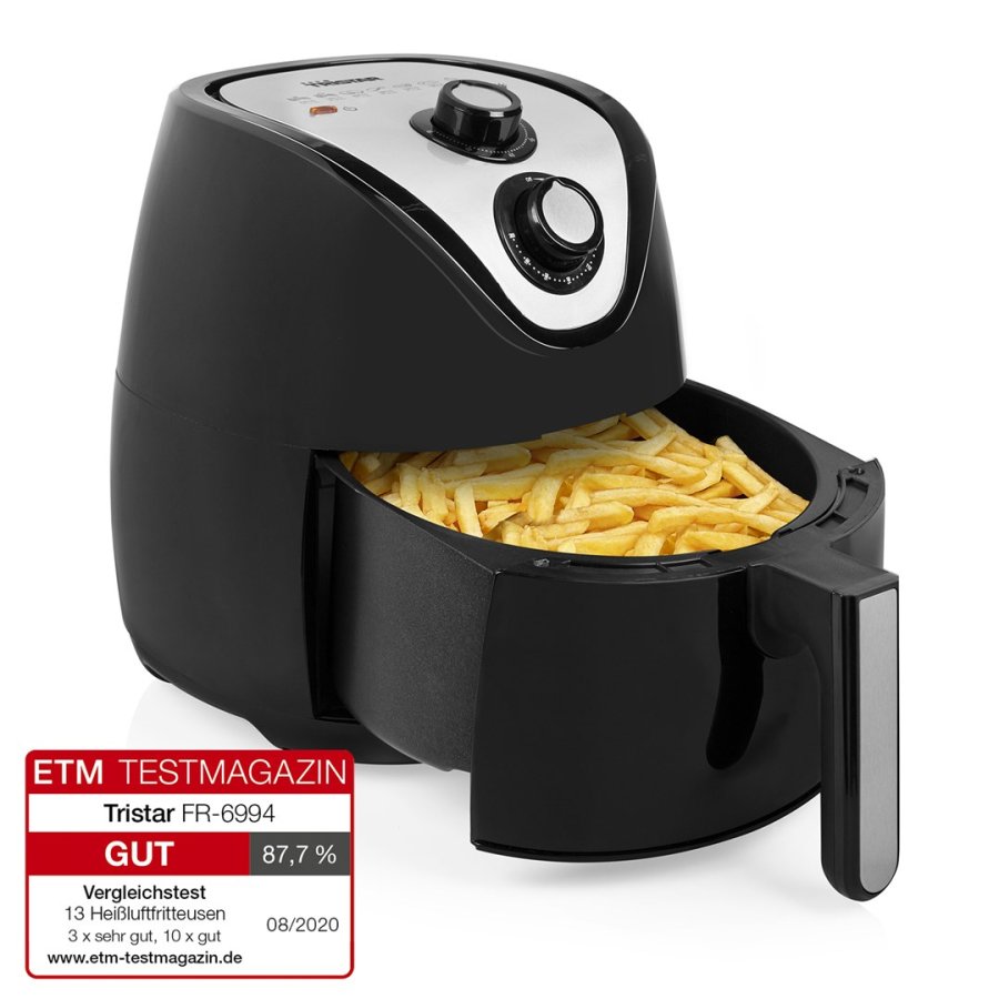 Tristar FR-6994 frituregryde Enkelt 4,5 L Enkeltstende 1500 W Varmluftsteger Sort, Slv #22