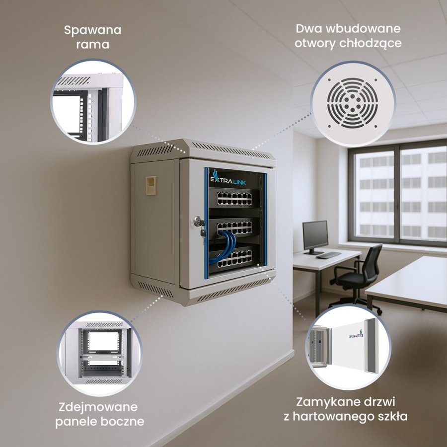 Extralink EX.14466 stativ 4U Vgmonteret stativ Gr #13