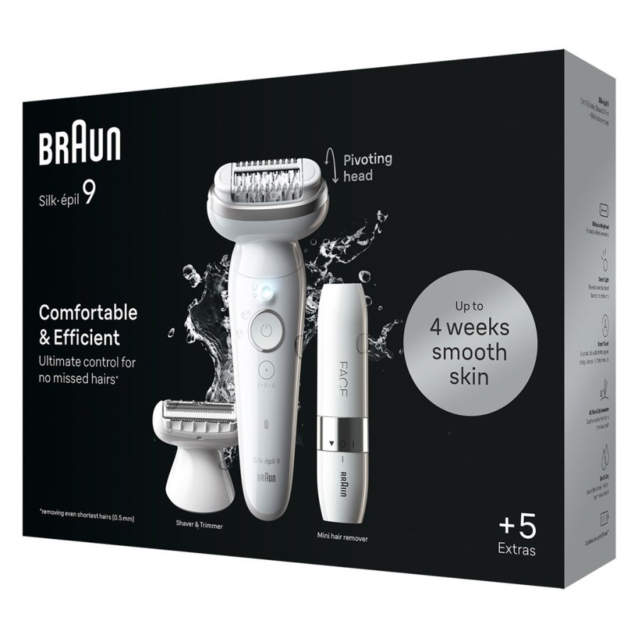 Braun Silk-pil 9 9-341 hrfjerner 40 pincetter Hvid #3