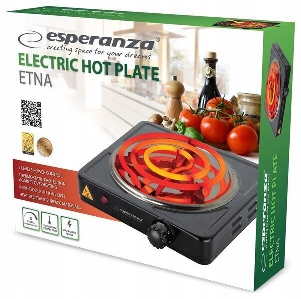 Esperanza EKH012K kogeplade Sort Bordplade 21 cm 1 zone(s) #5