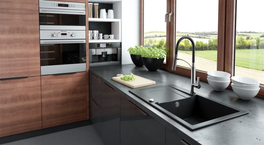 Kkkenarmatur DEANTE GERBERA BGB_B720 med fleksibel tud Sort, Slv #11